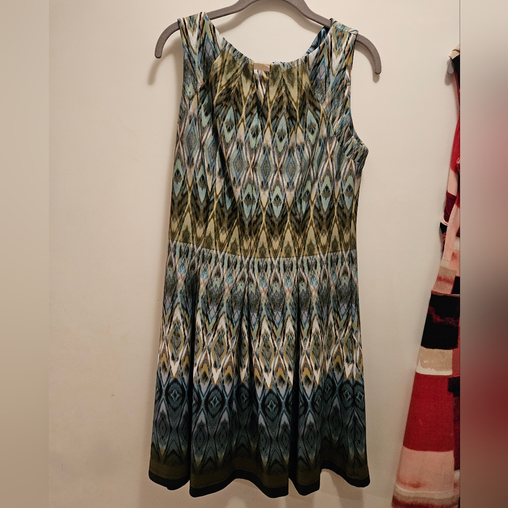 NWT Gabby Skye Ikat print A-line sleeveless dress US 12